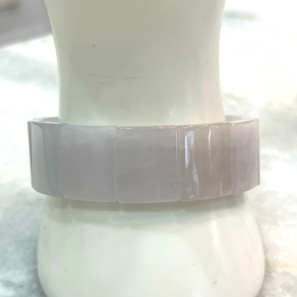 Natural Jade Thick Stretch Bracelet - Picture 6 of 12